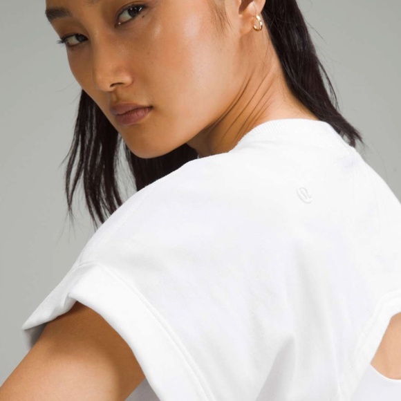 LULULEMON | Heavyweight Cotton Open Back T-Shirt Bodysuit in White | Size S - Picture 4 of 16